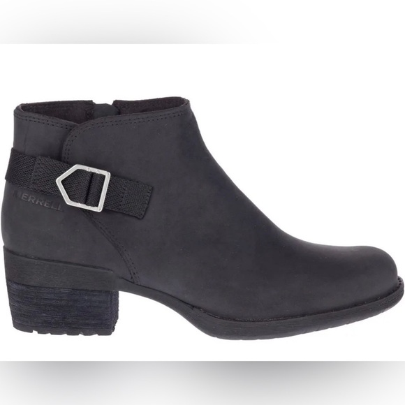 MERRELL Womens Shiloh II Bluff Black Booties Size 10.5 - Picture 1 of 12